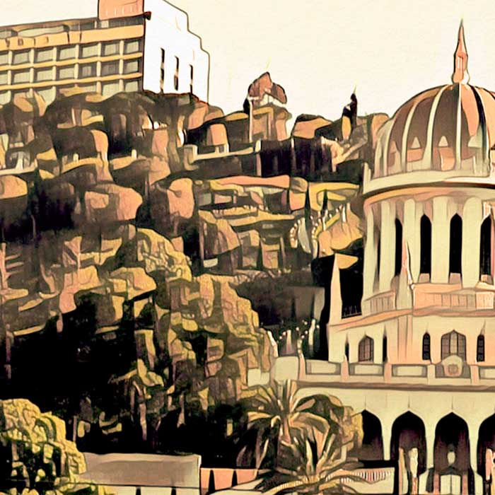 Details of the Mount Carmel poster