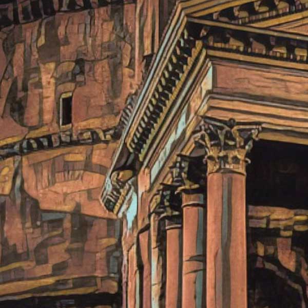 Details of Rome poster Diptych 1 | Italy Gallery Wall Print