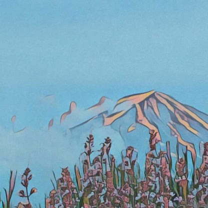 Details of the Mount Fuji in the Japan Travel Poster