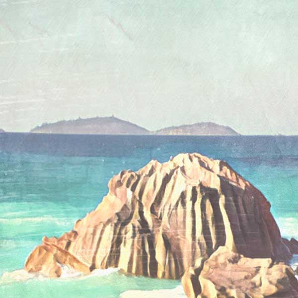 Details of la digue, Seychelles poster by Alecse