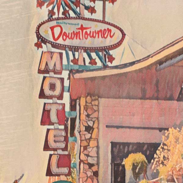 Details of Los Angeles Poster Motel | Los Angeles Travel Poster of California