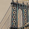 Détails du pont de Manhattan dans l'affiche de New York par Alecse