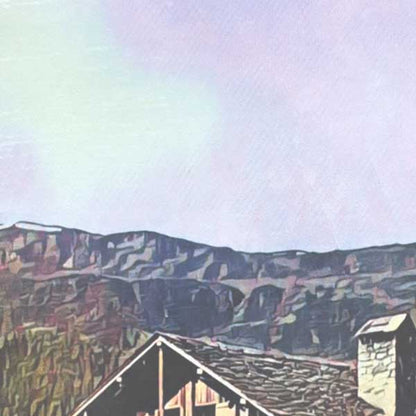 Details of Meribel poster Marie-Blanche | Vintage Alps Poster