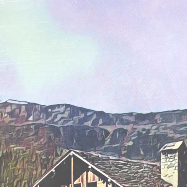 Details of Meribel poster Marie-Blanche | Vintage Alps Poster