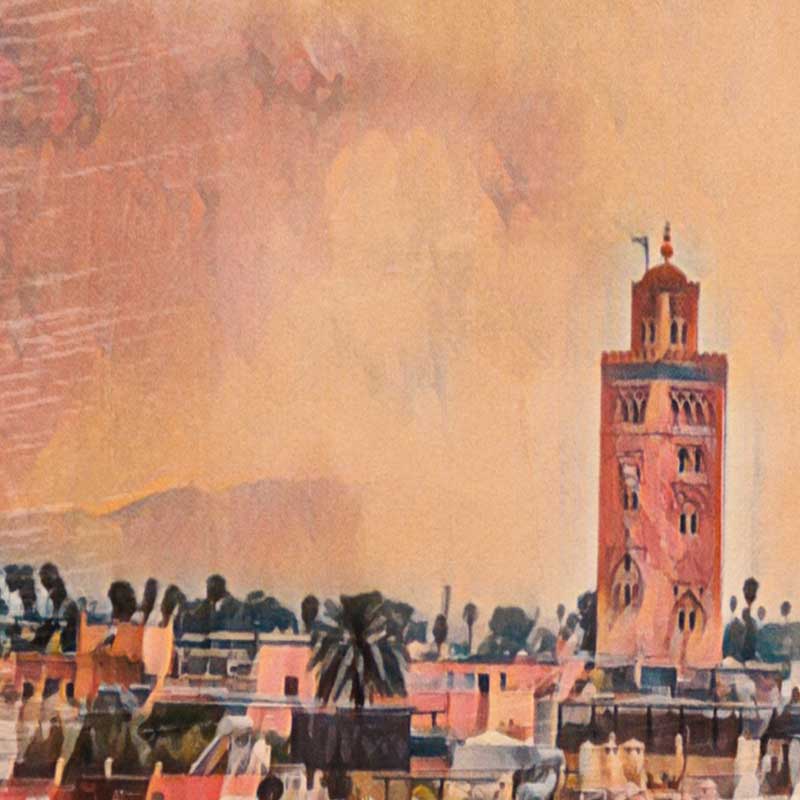 Détails du panorama dans l'affiche de Marrakech par Alecse