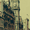 Details of Melbourne Poster Bourke Street by Alecse | Australia Travel Poster