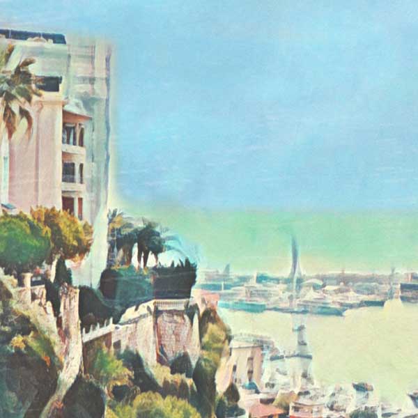 Details of the poster of Monaco created by Alecse