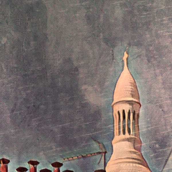 Details of Paris Poster Montmartre Sur la Butte | Paris Gallery Wall Print