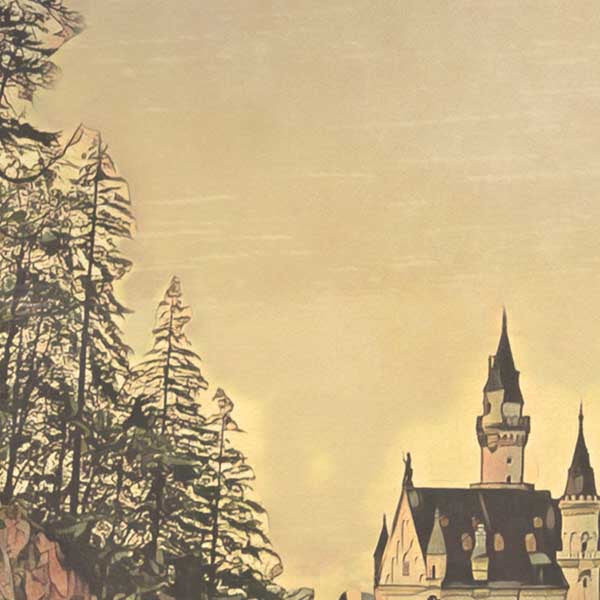 Details of the Neuschwanstein poster 1 | Germany Travel Poster