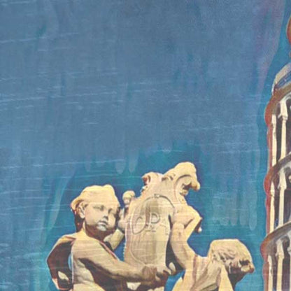 Details of a statue near the Pisa Tower | Tuscany Travel Poster
