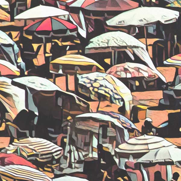 details of the Rabat Beach poster by Alecse