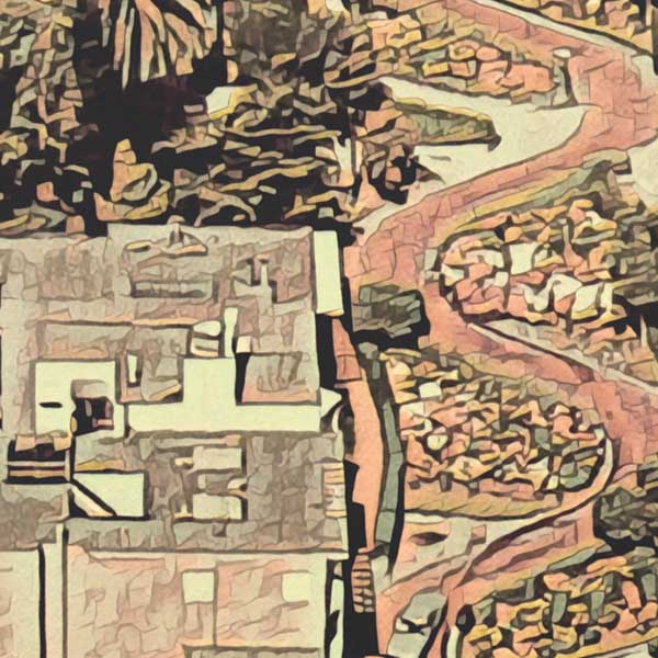 Details of San Francisco poster Lombard Street | California Travel Poster