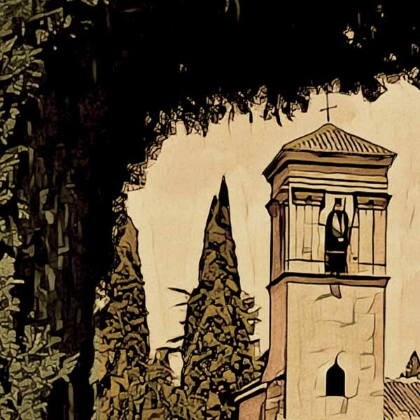 Deatils of Alhambra Orange poster by Alecse