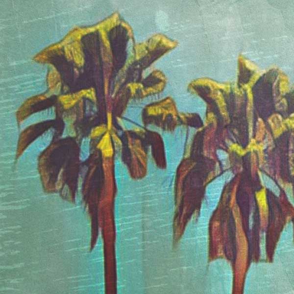 Details of the palm trees | Sunset blvd Los Angeles poster