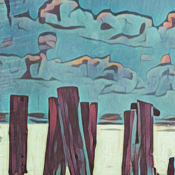 Limited Edition Brisbane poster Sunshine Coast Pier by Alecse