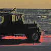 Détails de l'affiche Jeep in Surf Safari, Ram's Midigama, Sri Lanka Classic Surf Print