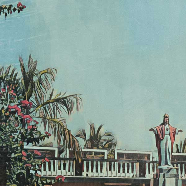 Details of Goa Poster Tiracol Fort | India Travel Poster of North Goa State