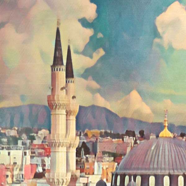 Details of the Grand Mosque in the Tirana Poster | Albania Travel Poster