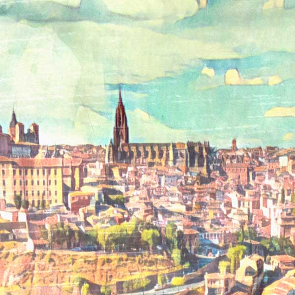 Détails de Toledo Poster Panorama | Affiche de voyage Espagne de Castille