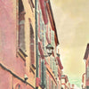 Détails du bâtiment dans le Toulouse Vintage Travel Poster par Alecse