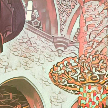 Details of Abu Dhabi Poster 'Grand Mosque Interior' | UAE Travel Print | 300ex