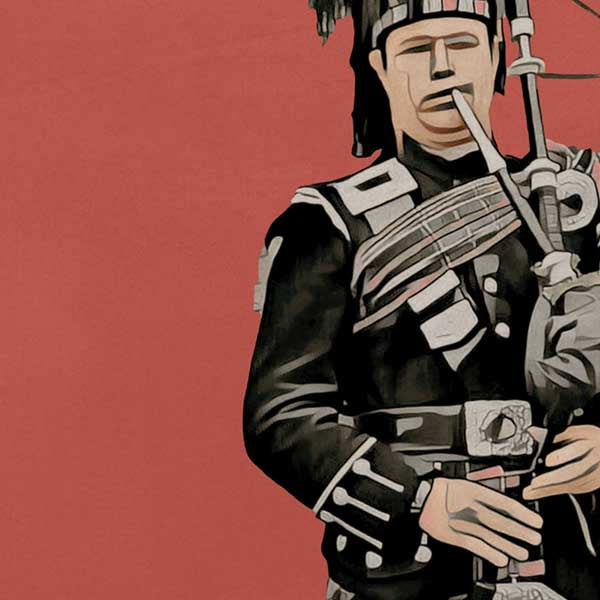 Details of the Scottish Bagpipes poster by Alecse