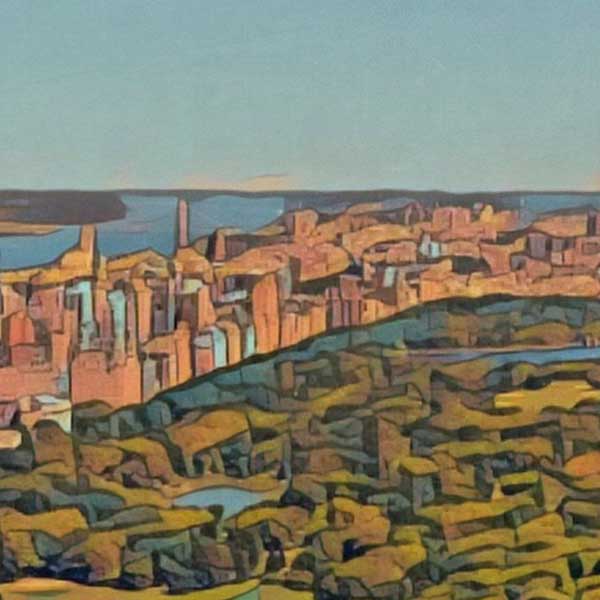 Details of Central Park poster Panorama | New York travel Poster