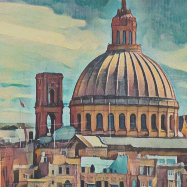 Close up of Malta poster