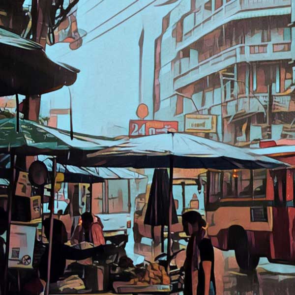 Details of Bangkok Poster Chinatown | Thailand Gallery Wall Print of Bangkok