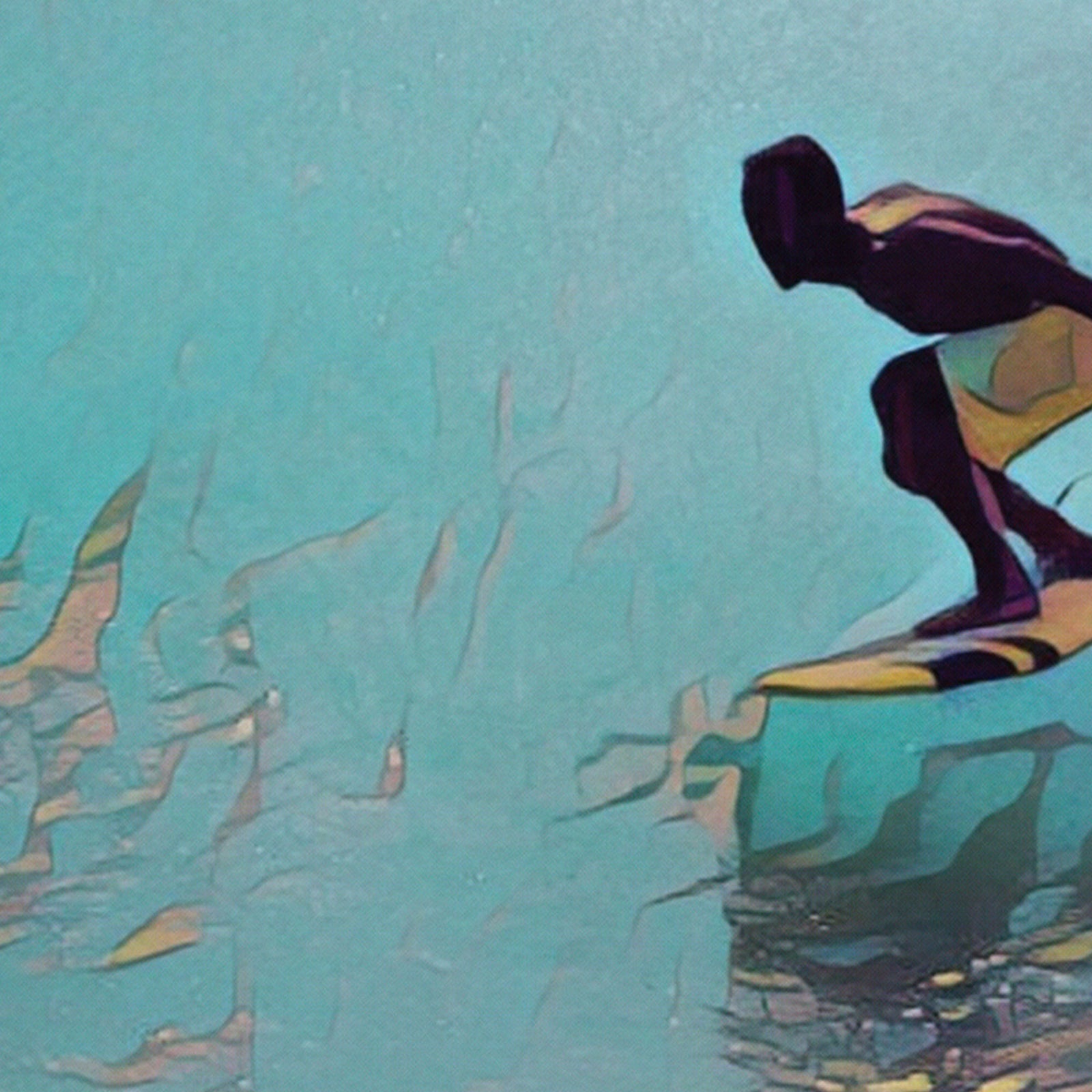 Details of Surfer in The Barrel, Sri Lanka Travel Poster