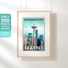 Affiche de Seattle en édition limitée, 300ex, intitulée Emerald City, California Travel Posters