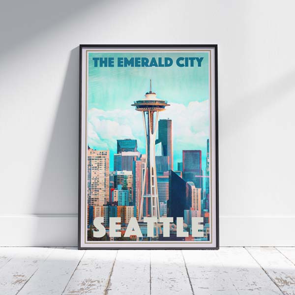 Seattle poster The Emerald City by Alecse