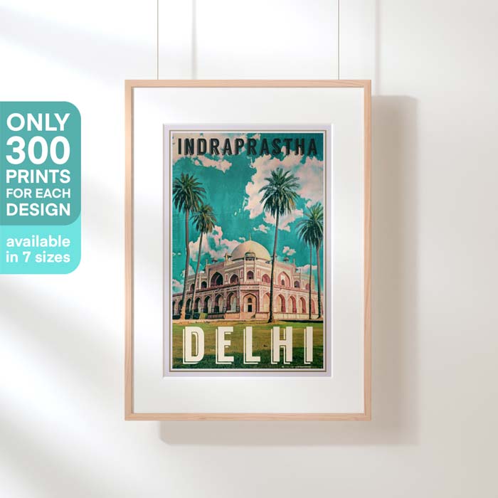 Affiche de Delhi, affiche de voyage indienne par Alecse
