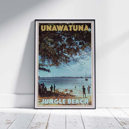 Affiche Unawatuna Jungle Beach | « Affiche de voyage au Sri Lanka » par Alecse