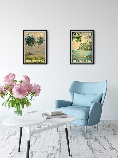 2 Framed Ceylon Poster of Hiriketiya created by Alecse™ | Original Edition