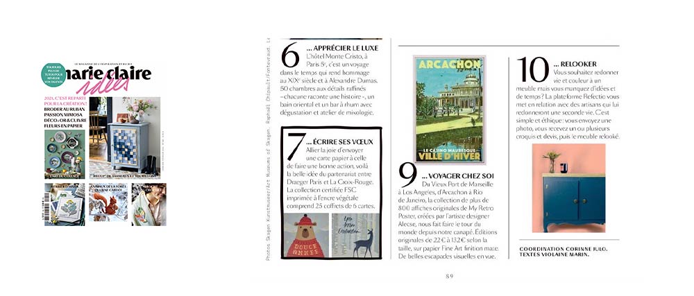 Arcachon Plakat Winterstadt