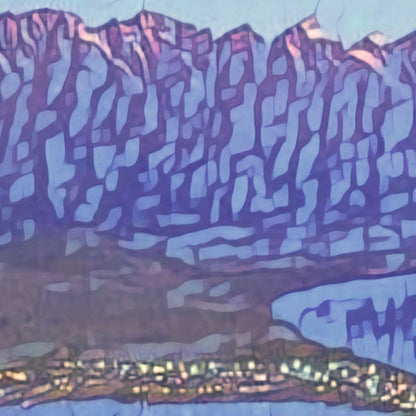 Details of the poster / Close-up view | Please note that all our Art Prints have an half tone render to mimic the old posters printing process where colors were rendered by the juxtaposition of dots of different colors and sizes | Those art prints are not photos and are not supposed to be crisp | All blurs and vintage effects are intended by the artist