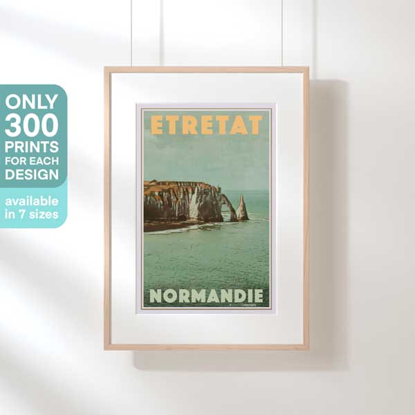 ETRETAT CLIFFS POSTER | Limited Edition | Original Design by Alecse™ | Vintage Travel Poster Series