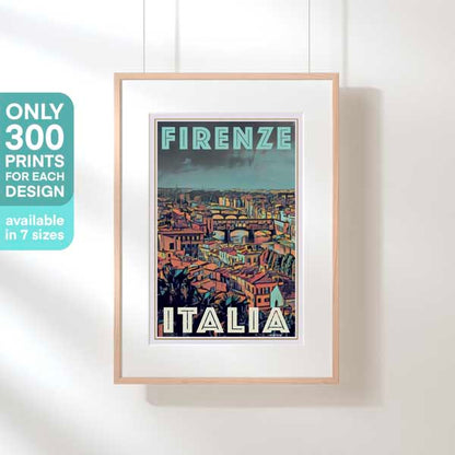 FIRENZE 1 FLORENCE POSTER | Limited Edition | Original Design by Alecse™ | Vintage Travel Poster Series