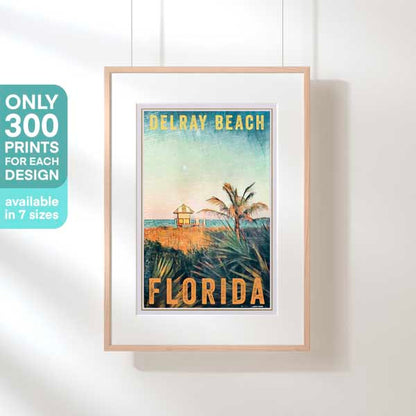 Limited Edition Delray Beach Art - Retro Florida Poster in Modern Decor