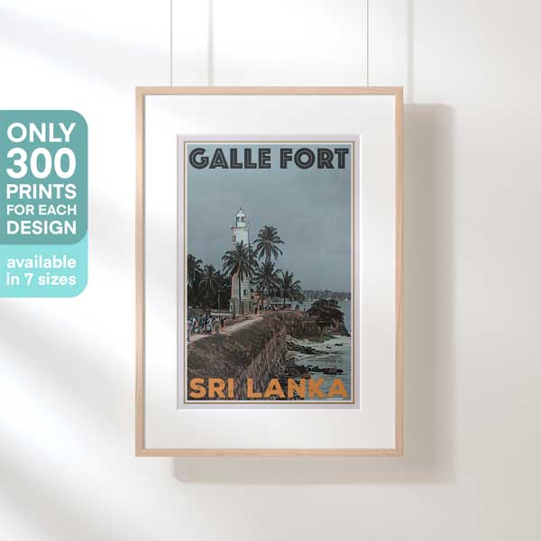 LIGHTHOUSE GALLE FORT POSTER | Limited Edition | Original Design by Alecse™ | Vintage Travel Poster Series