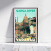 « Affiche de Varanasi Ganga River, Inde Affiche de voyage vintage » par Alecse