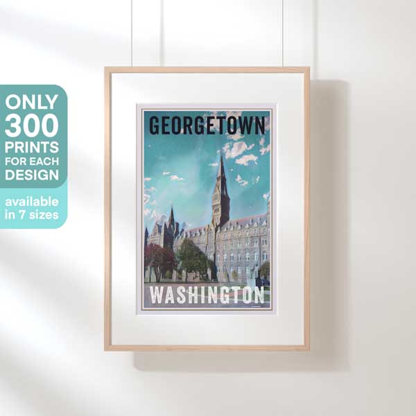 Georgetown University Print, limited Edition by Alecse, 300ex only, 7 sizes