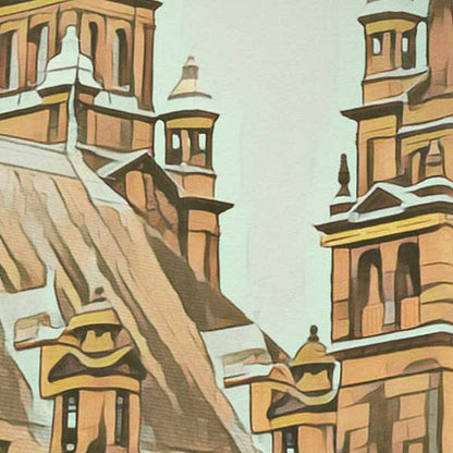 Close-up of the 'Kelvingrove' Poster highlighting Alecse's digital watercolor style