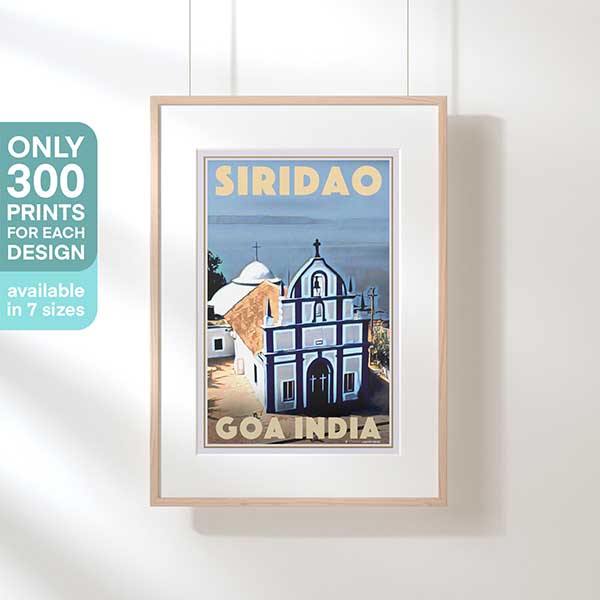 SIRIDAO CHURCH GOA POSTER | Limited Edition | Original Design by Alecse™ | Vintage Travel Poster Series