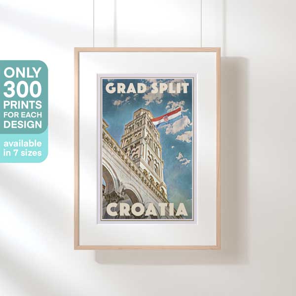 Split poster by Alecse, limited edition Croatia Travel Poster