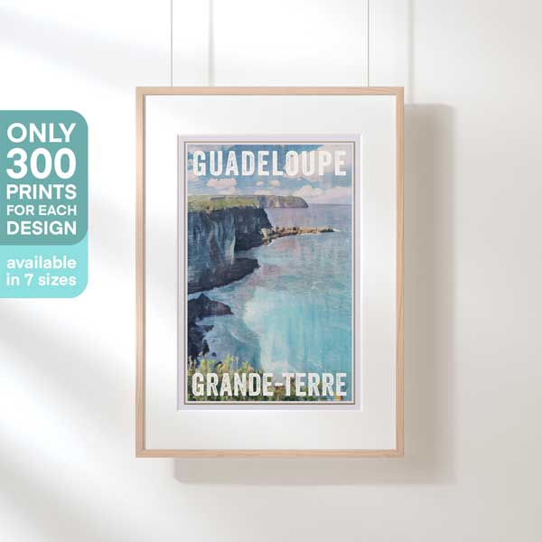 GRANDE-TERRE GUADELOUPE POSTER | Limited Edition | Original Design by Alecse™ | Vintage Travel Poster Series