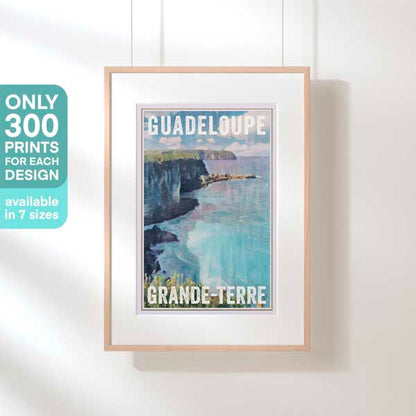GRANDE-TERRE GUADELOUPE POSTER | Limited Edition | Original Design by Alecse™ | Vintage Travel Poster Series