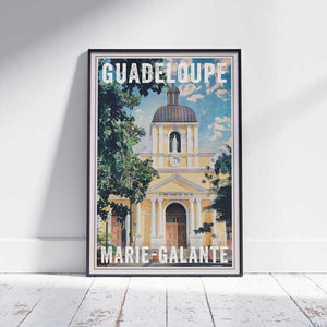 Framed MARIE-GALANTE GUADELOUPE POSTER | Limited Edition | Original Design by Alecse™ | Vintage Travel Poster Series