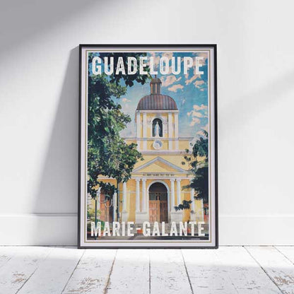 Framed MARIE-GALANTE GUADELOUPE POSTER | Limited Edition | Original Design by Alecse™ | Vintage Travel Poster Series